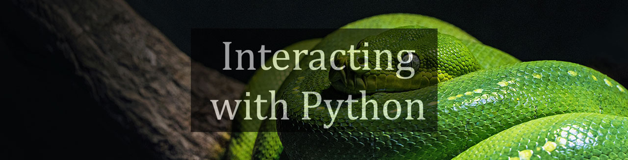 Interacting with Python