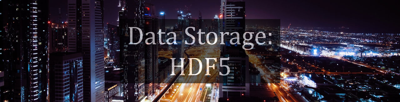 Data storage: HDF5