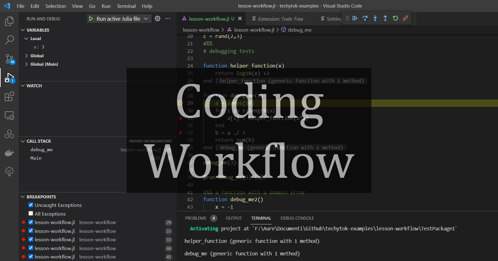 Coding workflow with VSCode